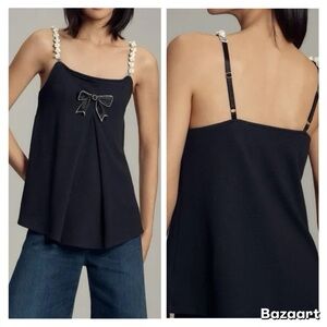 NWT Anthropologie Maeve Embellished Swing Tank Top Size S